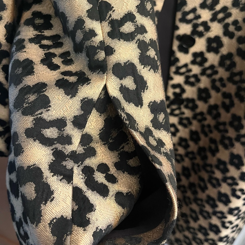 Ann Taylor Leopard Print Coat - Black and Tan - Picture 4 of 5
